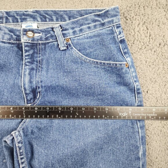 VTG Y2k Bullhead Jeans Womens 30x30 JR's 11" Flares Mid Rise USA Made Blue Denim - Picture 5 of 10